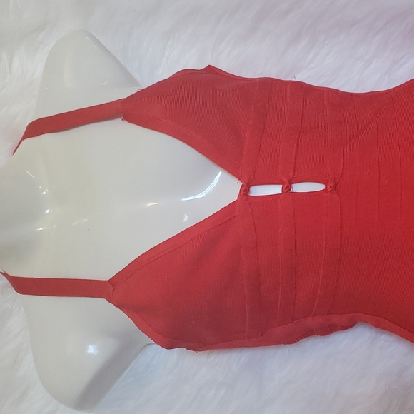 GUESS Marciano Red Open Back Bandage Dress - Size XS / XXS, 00 - Picture 4 of 6